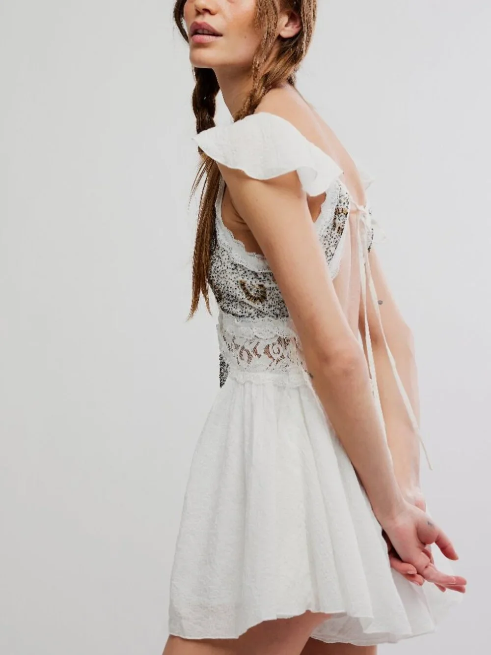 FREE PEOPLE Enchanted Romper / Ivory Combo